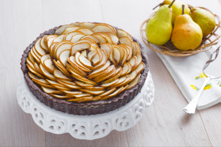 Pear and Chocolate Tart