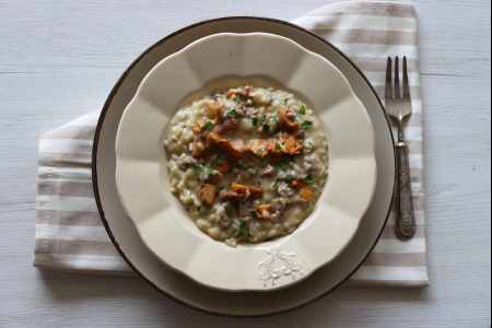 Mushroom and Sausage Risotto