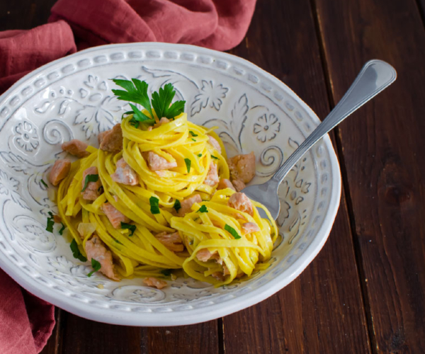 Tagliolini with salmon