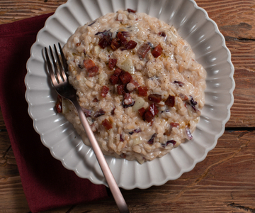 Risotto with radicchio and speck
