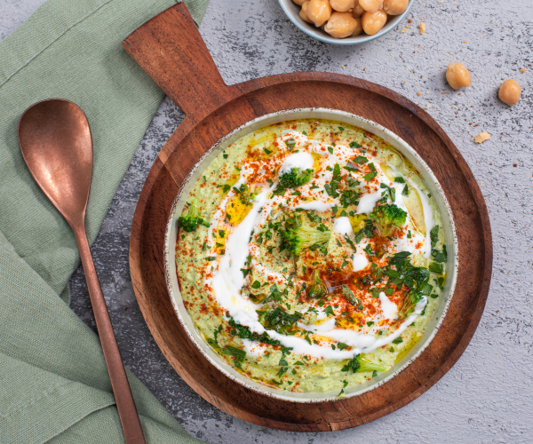 Spiced Broccoli and Yogurt Hummus