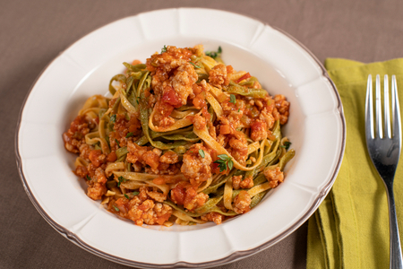 Straw and Hay Tagliatelle with Rabbit Ragù