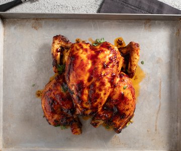 Devil-style chicken with sweet-and-sour sauce