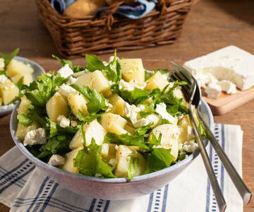 Potato Salad with Chicory and Feta