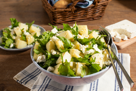 Potato Salad with Chicory and Feta