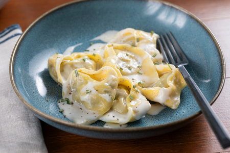 Potato Cappellacci with Taleggio Fondue