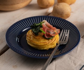 Duchess Potato Nests with Broccoli Rabe
