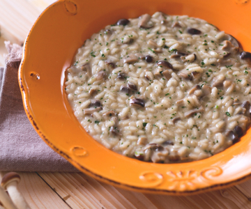 Mushroom Risotto with Champignon and Chiodini