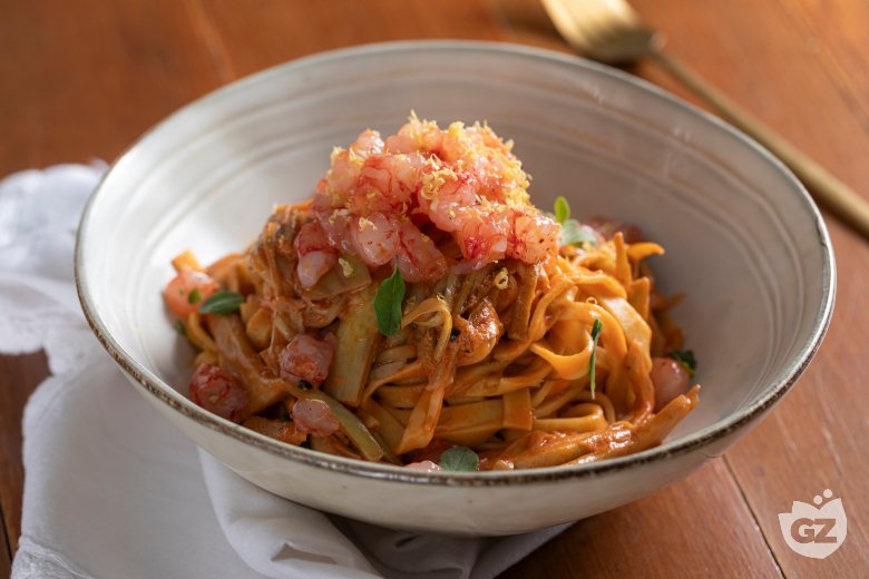 Artichoke and Shrimp Fettuccine