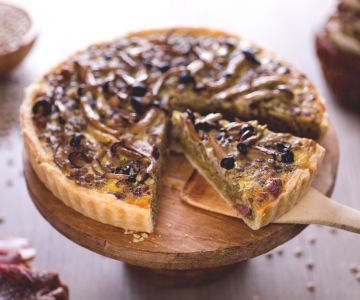 Savory Mushroom and Lentil Tart