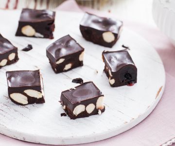 Vegan chocolate and cherry dessert