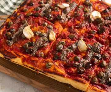 Sardenaira  (Liguria-Style Tomato & Anchovy Flatbread)