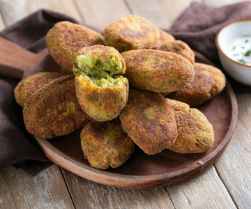 Fried Broccoli Meatballs