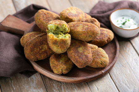 Fried Broccoli Meatballs