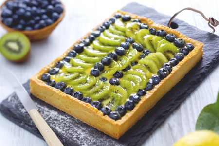 Kiwi and Blueberry Tart