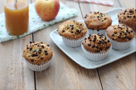 Gluten-free apple and chocolate muffins