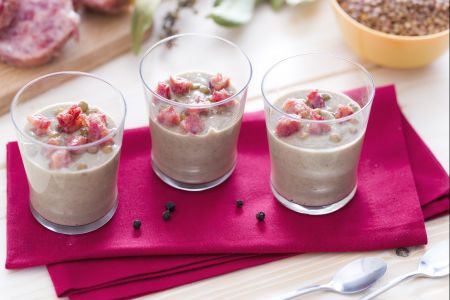 Creamy Lentil Soup with Crispy Cotechino