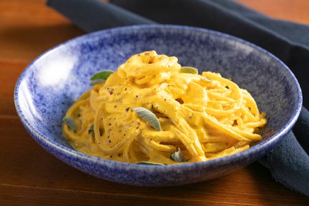 Creamy ricotta and saffron pasta