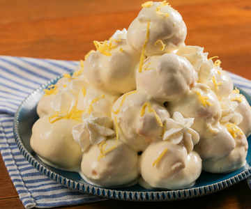Lemon profiteroles