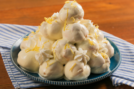 Lemon profiteroles