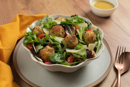 Potato and Chickpea Salad with Patties