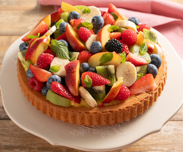 Soft fruit tart