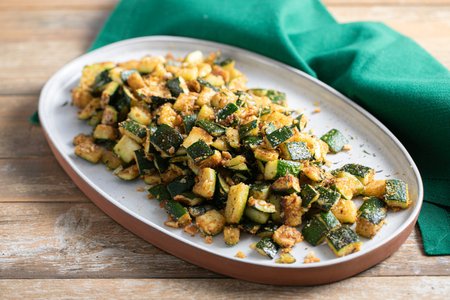 Skillet Zucchini Gratin