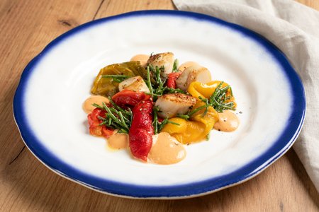 Scallops with Peppers