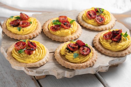 Savory tomato tartlets