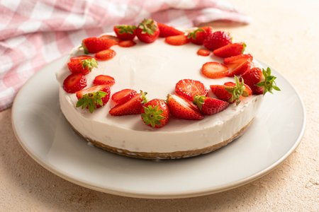 Strawberry cheesecake without gelatin