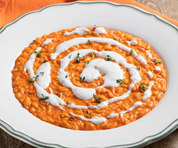 Creamy Red Pepper & Robiola Cheese Risotto