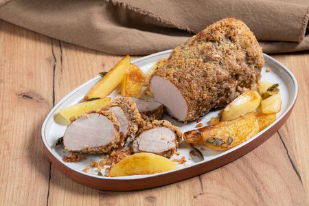 Parmesan-crusted pork tenderloin