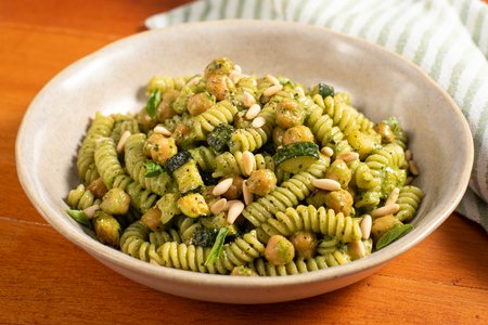 Chickpea and Zucchini Pasta