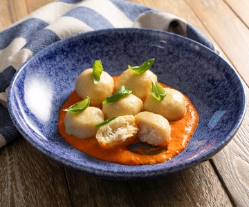 Ricotta Gnocchi Stuffed with Cod and Pepper