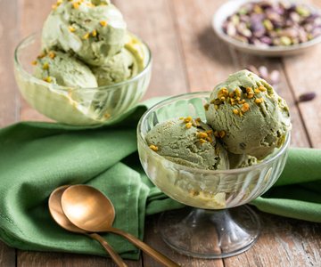 Salted Pistachio Ice Cream Without an Ice Cream Maker