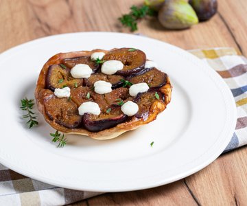 Fig Tatin with Parmesan Cream