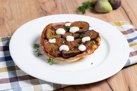 Fig Tatin with Parmesan Cream