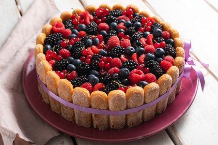Mixed berry charlotte
