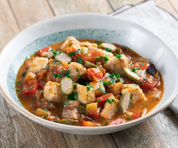 Mediterranean-Style Swordfish Bites