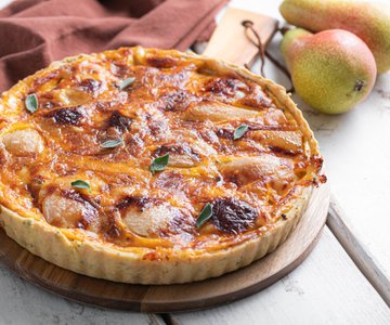 Pear, Sage and Fontina Quiche